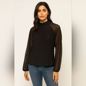 Marc New York by Andrew Marc Pleated Mock Neck